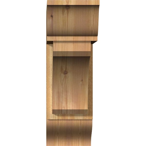 Legacy Traditional Rough Sawn Bracket W/ Offset Brace, Western Red Cedar, 8W X 24D X 24H